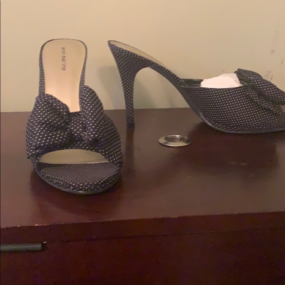 Black and White Polka Dot Heels